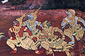 Detail from a mural painting with a 'Ramakien' motif - Thai version of the Indian Ramayana - from the temple complex of the Emerald Buddha, Bangkok (late 18th century) 